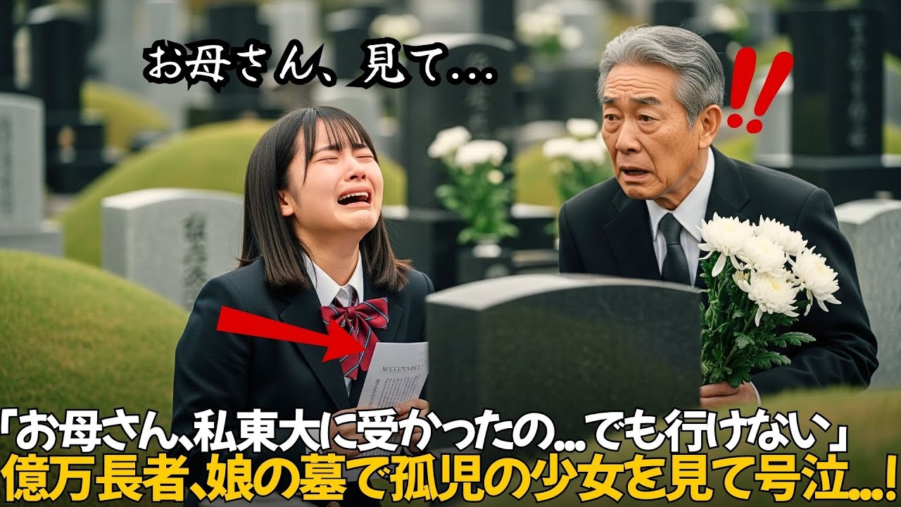 娘の命日に墓地を訪れた億万長者「叔母がじいさんと結婚しろって」合格通知書を手に泣く貧しい孤児の一言で人生が一変｜人生の教訓｜オーディオブック