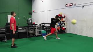 Med Ball Rotational Shotput with Walk in