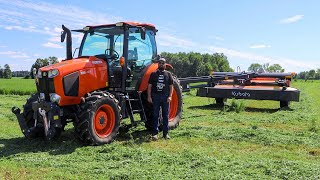 This Kubota M6 and Disc Mower Combo is KING of Hay!