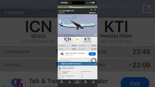 App Flightradar24 To Check Flight Information Exdanle Flt No Ke689  icn  Kti aircraft