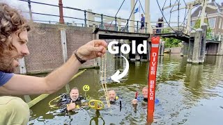 Scuba Diving for GOLD in Amsterdam's Canals (Underwater Metal Detecting)