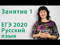 Подготовка к ЕГЭ 2020 по русскому языку. Занятие 1