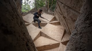 Girl Living Off the Grid, Build an Amazing Secret Underground Home, Finding Food, Catch Clean Cook,