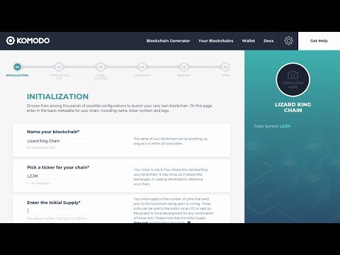 Preview of Komodo's Custom Blockchain Generator Web App