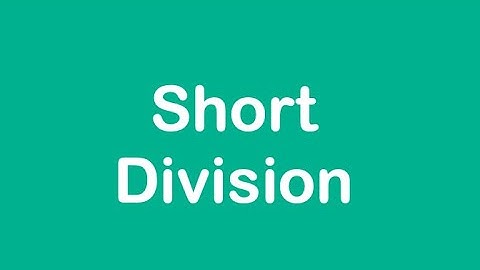 Short Division Method