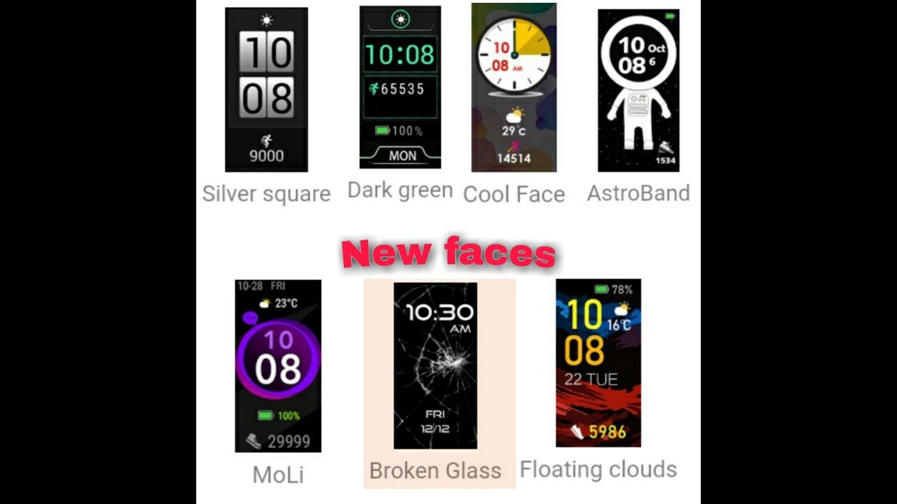 Hidden new watch faces in Honor band 5