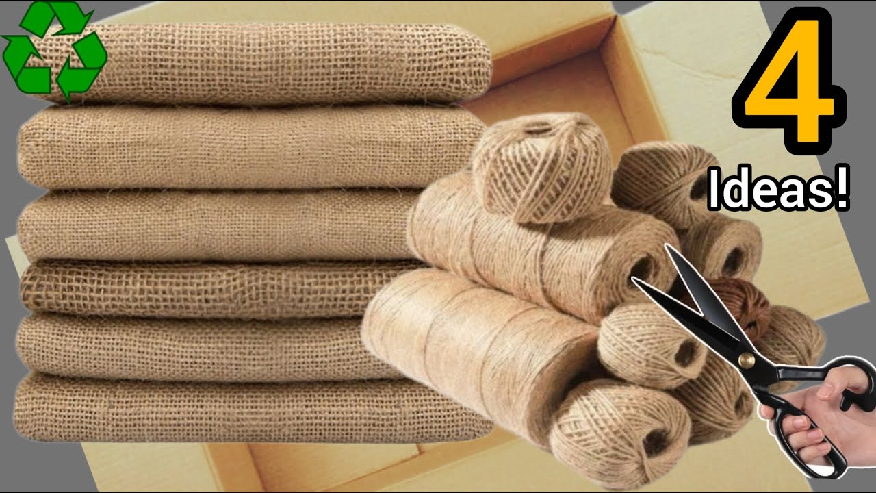 4 Amazing Jute Ideas/Beautiful Egg Baskets from Recycled Materials♻️/Kitchen Decor