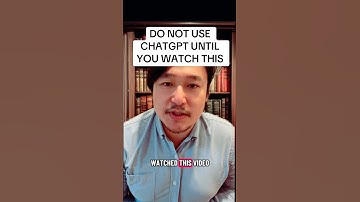 Do not use ChatGPT until you