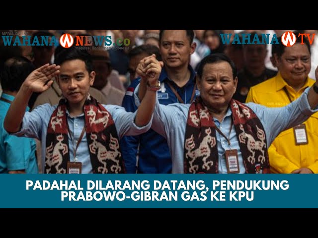 Antusias Para Pendukung Capres Prabowo Subianto dan Cawapres Gibran Rakabuming Raka Ke KPU