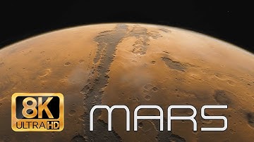 The Largest Canyon in the Solar System!!! Flying over Mars!!! 8K Video / 4K TV