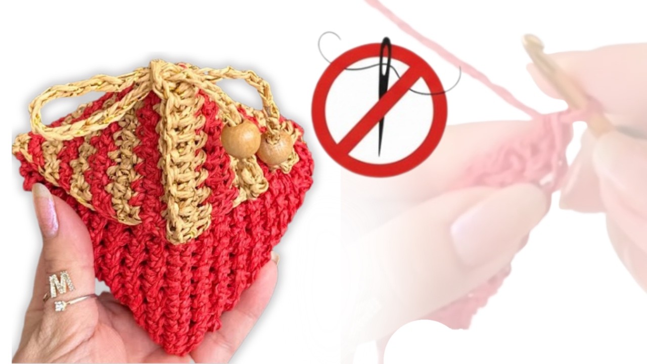 ДЕЛАНИЕ КОШЕЛЬКА ПИРАМИДА ИЗ БУМАЖНОЙ НИТКИ / БЕСШОВНЫЙ ВЯЗАННЫЙ КОШЕЛЕК