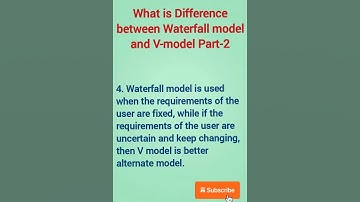 Difference between Waterfall model and V-model #shorts #sdlc