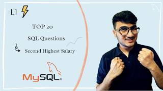 L1 - SECOND HIGHEST SALARY || TOP 20 SQL QUESTIONS || RUDRA GUPTA ||