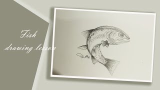 كيفية رسم سمكة بالقلم الرصاص