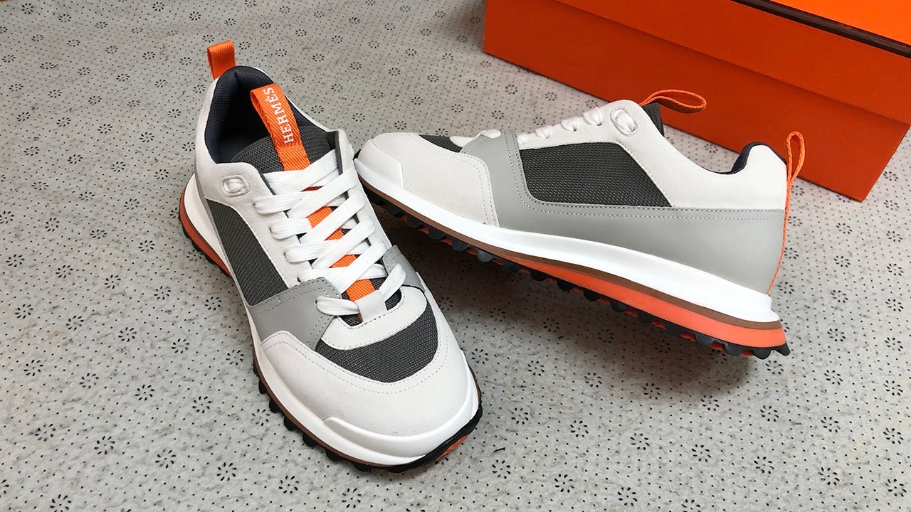 Hermes Leader Sneaker Multicolore Gris Quartz Suede and Calfskin Review