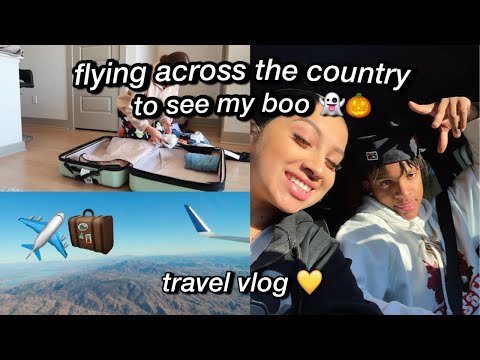 TRAVEL VLOG: flying across the country to visit bae 👀💞!! | Alyssa Howard