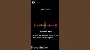 Scary sound recorded under the world