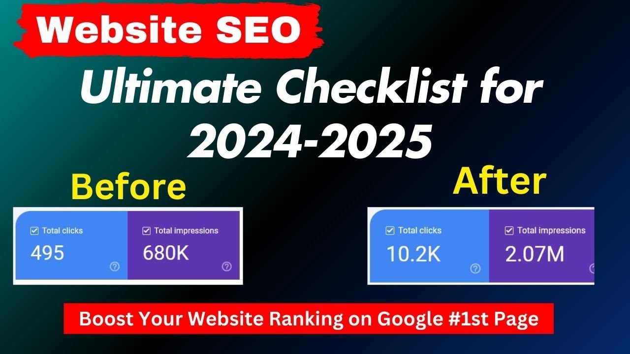 Website SEO: The Ultimate Checklist for 2024-2025 - Boost Your Website ...