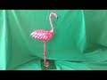 flamenco hecho de  papel    DIY Craft -gift idea || How to Make Flamingo Showpiece from Recyclable