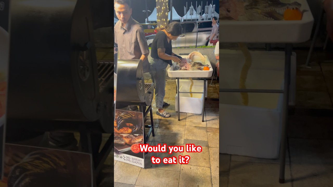Delicious crocodile meat in Pattaya