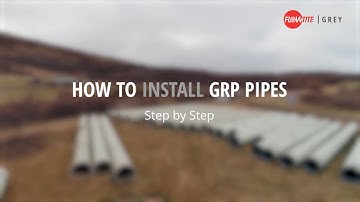 How to install GRP pipes correctly in open trench installations