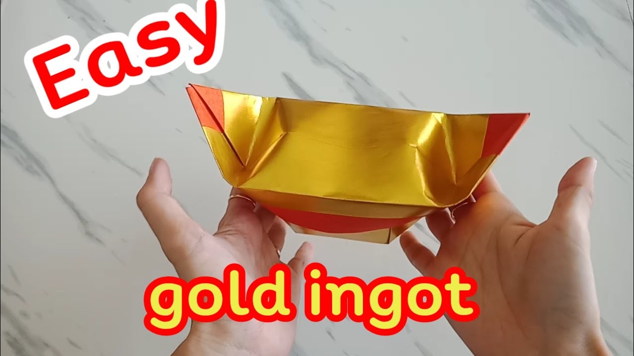 Origami Joss paper gold ingot, How to folding easy gold ingot