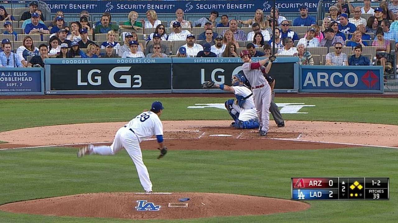 ARI@LAD: Ryu fans Anderson to escape a jam - YouTube