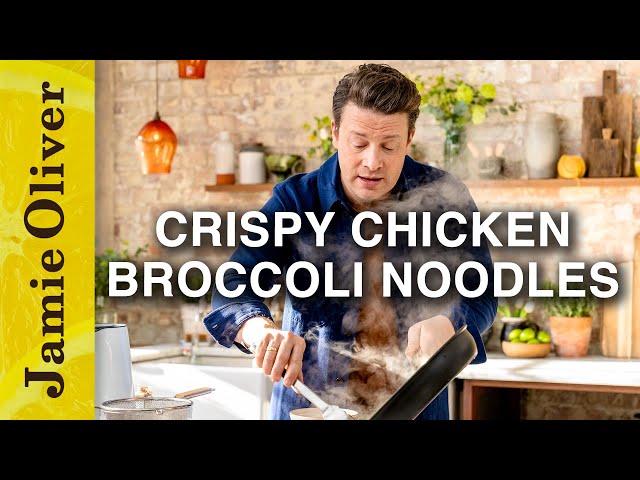 Crispy Chicken and Broccoli Noodles | Jamie Oliver class=