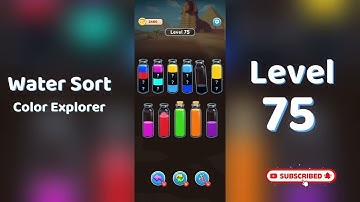 🎮 Water Sort Color Explorer Level 75 Walkthrough | SolutionGuruji 🌍