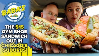 Eating The Gym Shoe From Babas Steak & Lemonade Chicago Suburbs