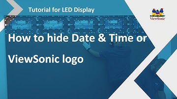 ViewSonic LED Displays | How To Hide Date & Time Or The ViewSonic Logo