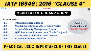 IATF 16949 2016 Clause 4 I Context of Organization I IATF 16949 Clause 4