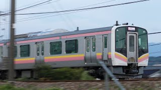 信越本線上り快速長岡行き【4K】E129系B3編成