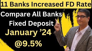 ✅ (Book FD @9.5%) All Bank FD Interest rates 2024 | Private Banks , Govt and Small Finance Banks