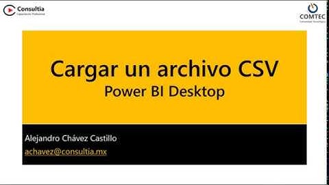 POWER BI DESKTOP Cargar un archivo CSV