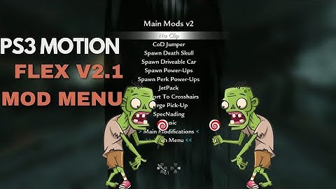 PS3  waw zombies Motion Flex v2.1 mod menu