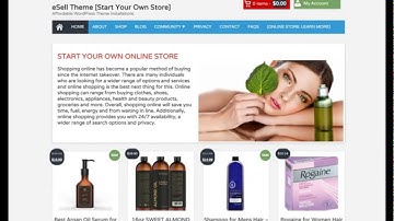 WordPress eSell Theme Installed and Setup for you - for only $5