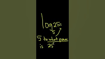 Learn How to Find the Value of a Logarithm: Example with Log Base 5 of 25 #shorts