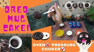 ?OREO MUG CAKE in Pressure cooker | No oven ❌  | Chocolate cookies | Recipe in Tamil