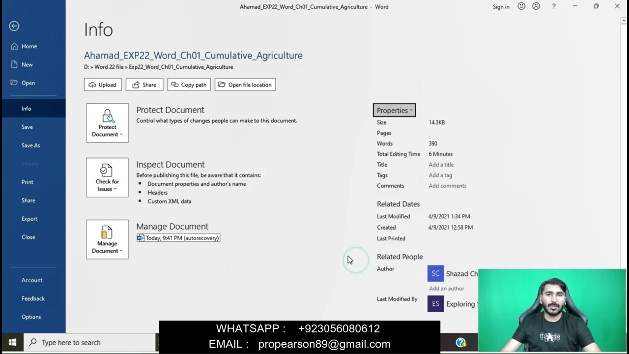 Exp22_Word_Ch01_Cumulative_Agriculture | Word Chapter 1 Cumulative Assessment – Agriculture