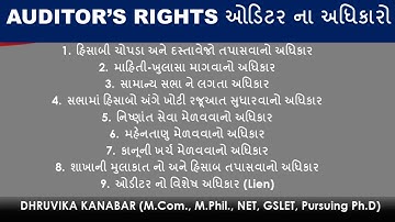 AUDITING, TY B Com ,Company Auditor 4   Prof  Dhruvika Kanabar, AKDMC