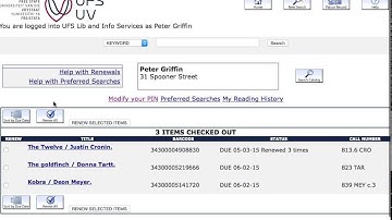 Renew library items online