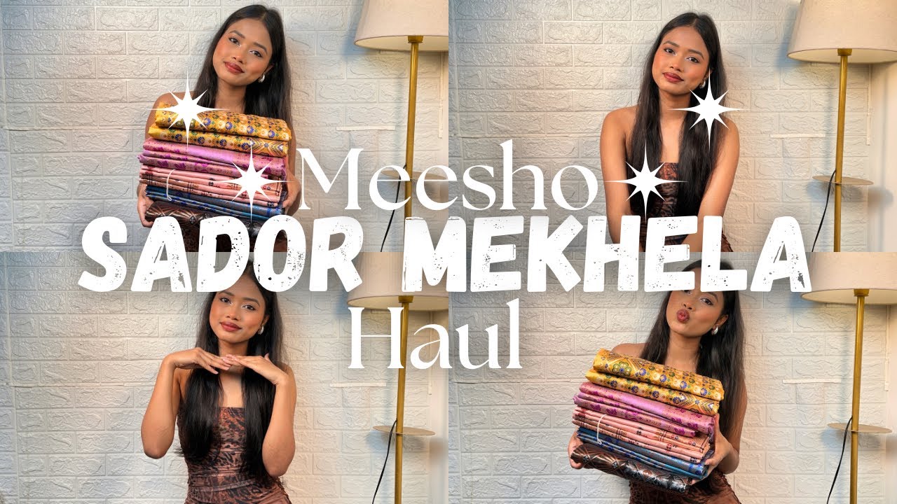 Polypat sador mekhela haul ️Meesho sador mekhela🥰Assamese mekhela sador ...