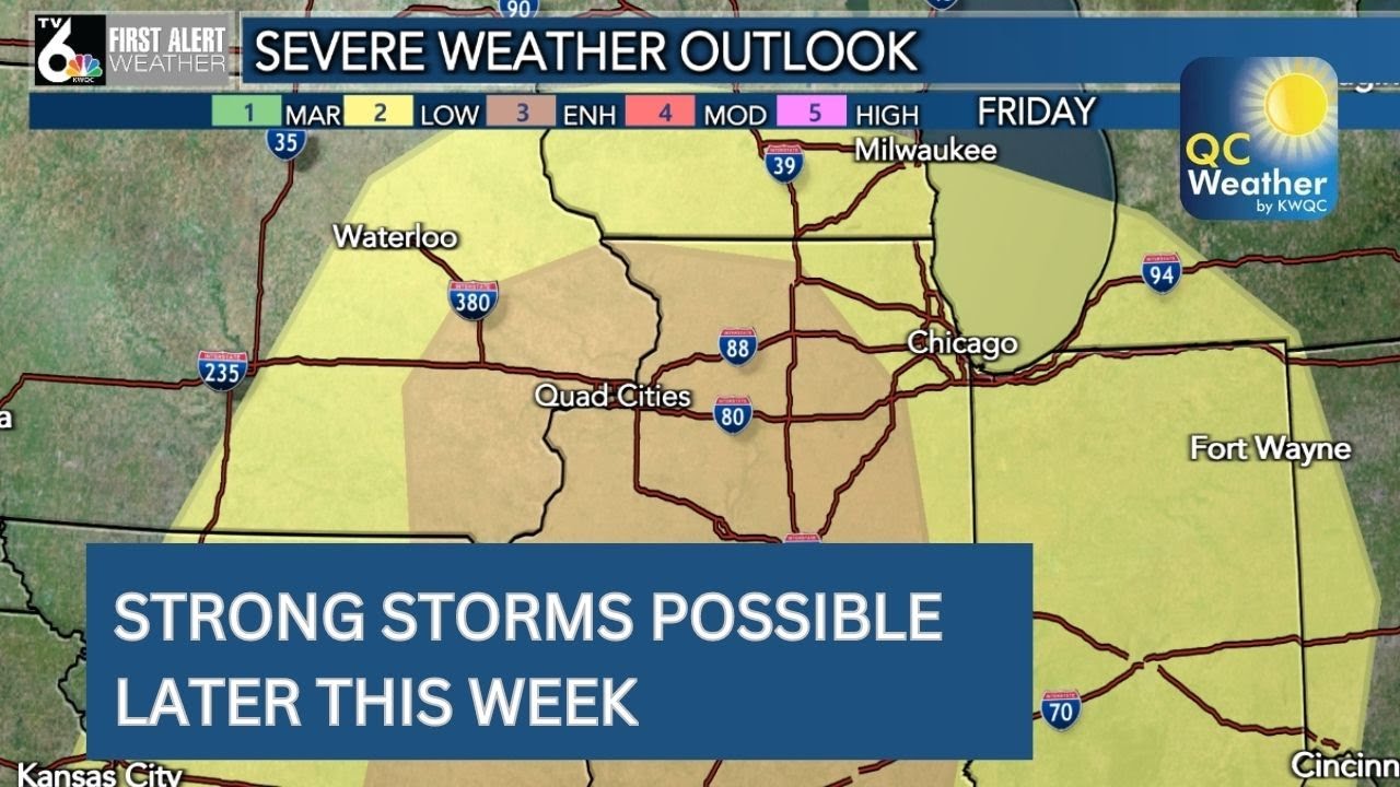 First Alert Forecast: Severe weather threat later this week in the Quad ...