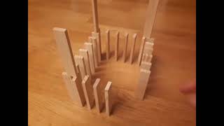 KAPLA DOMINO TUTORIAL N°3 - 2 STARTS, 1 BEND, 1 TRICK