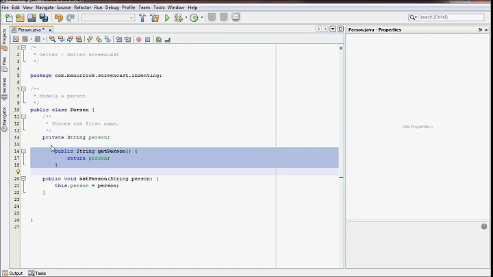 NetBeans 6.7.1 - Indenting your code