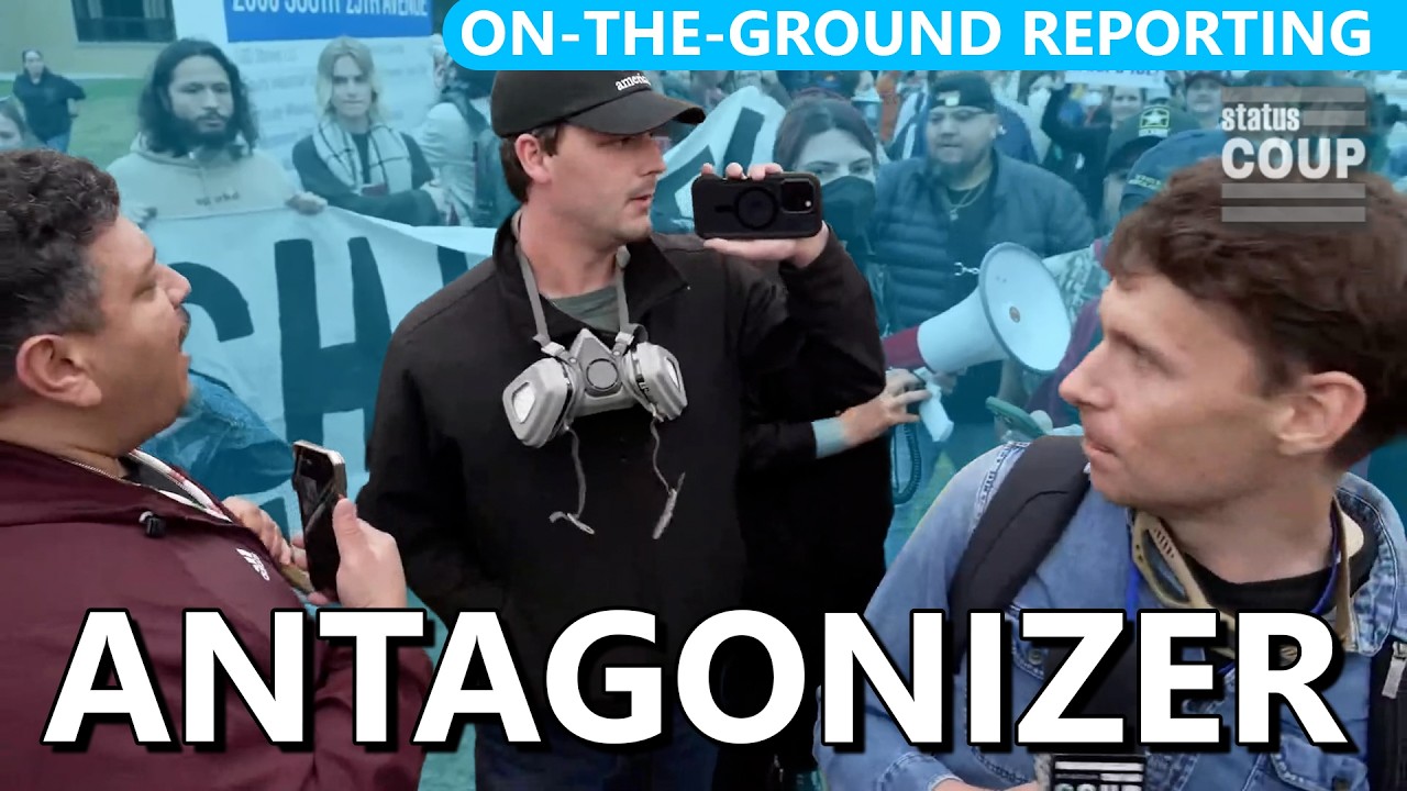 ICE Protesters CLASH With Right Wing PROVOCATEUR