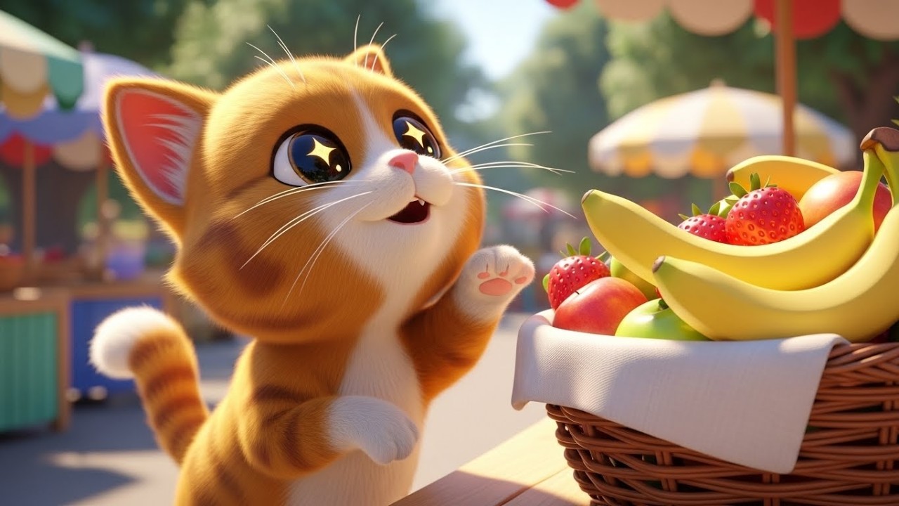 Китти отправляется за покупками на фруктовый рынок 🐱🍎🍌 | Мультфильм для детей и весёлые приключения