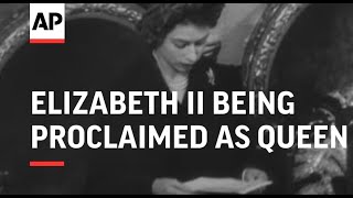 Archive of Elizabeth II being proclaimed as queen  1952