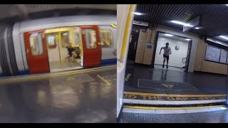 Raw uncut footage of Race The Tube - Sprint using a split screen to...